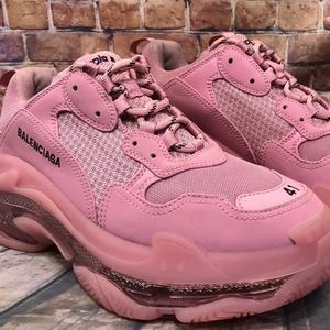 EU Size 41 US 11 Balenciaga Triple S Clear Sole - Pink-544351-W2GA1-5760